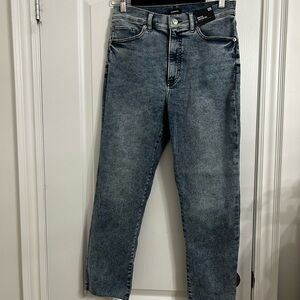 NWT Express Woman Size 12 Medium Blue Wash Mom Jeans